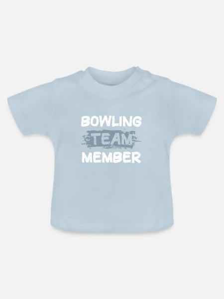 Bowling Team - Baby Bio-T-Shirt mit Rundhals - Hellblau