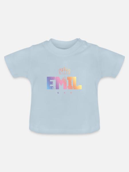 Emil - Baby Bio-T-Shirt mit Rundhals - Hellblau