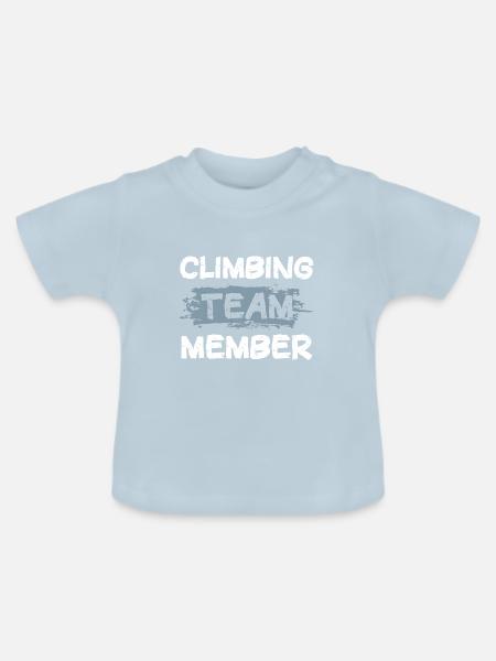 Climbing Team - Baby Bio-T-Shirt mit Rundhals - Hellblau