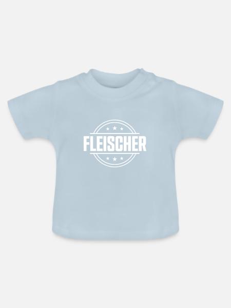 Fleischer Beruf - Baby Bio-T-Shirt mit Rundhals - Hellblau