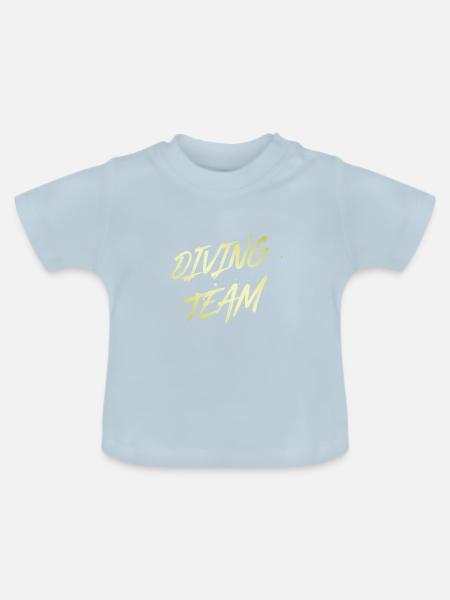 Diving Team - Baby Bio-T-Shirt mit Rundhals - Hellblau
