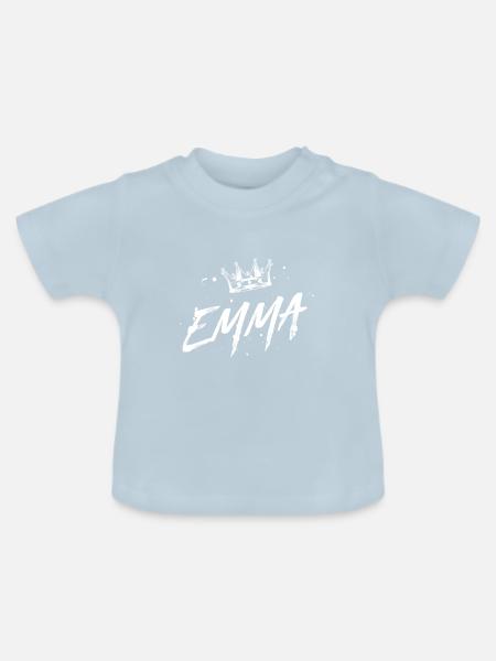 Emma - Baby Bio-T-Shirt mit Rundhals - Hellblau