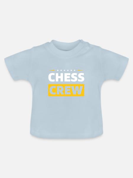 Chess Crew - Baby Bio-T-Shirt mit Rundhals - Hellblau