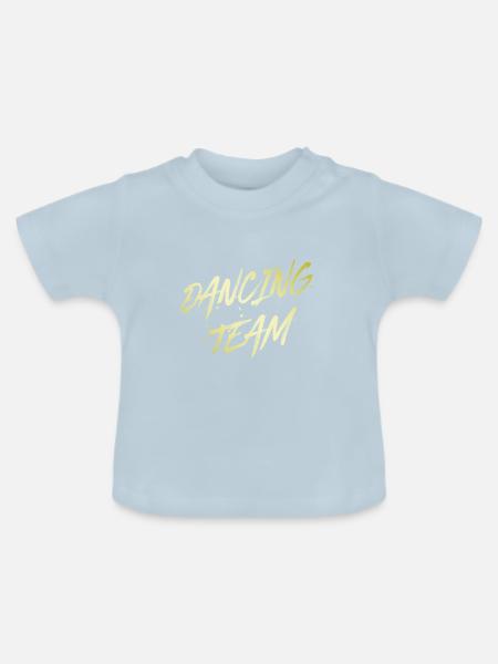 Dancing Team - Baby Bio-T-Shirt mit Rundhals - Hellblau