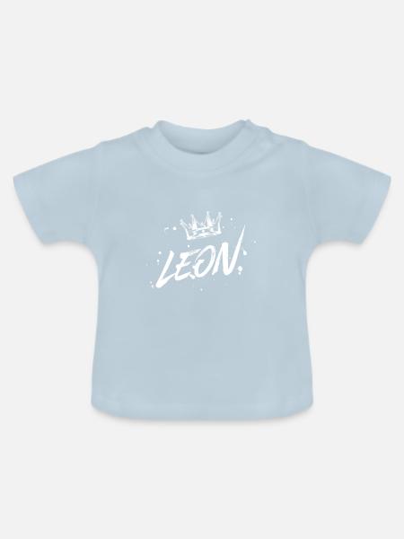 Leon - Baby Bio-T-Shirt mit Rundhals - Hellblau