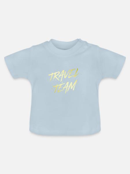 Travel Team - Baby Bio-T-Shirt mit Rundhals - Hellblau