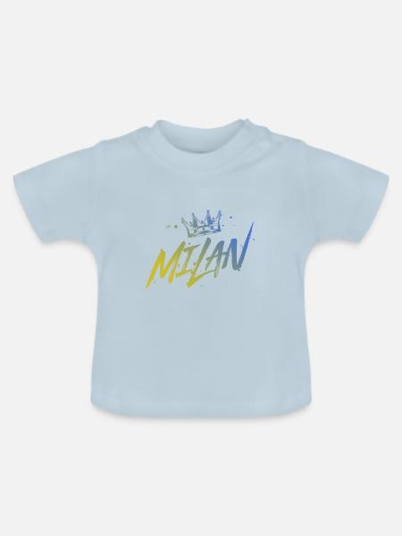 Milan - Baby Bio-T-Shirt mit Rundhals - Hellblau