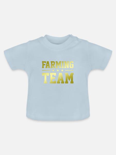 Farming Team - Baby Bio-T-Shirt mit Rundhals - Hellblau