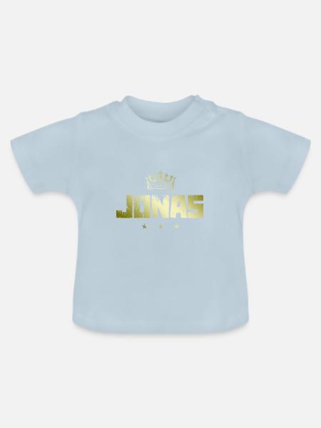 Jonas - Baby Bio-T-Shirt mit Rundhals - Hellblau
