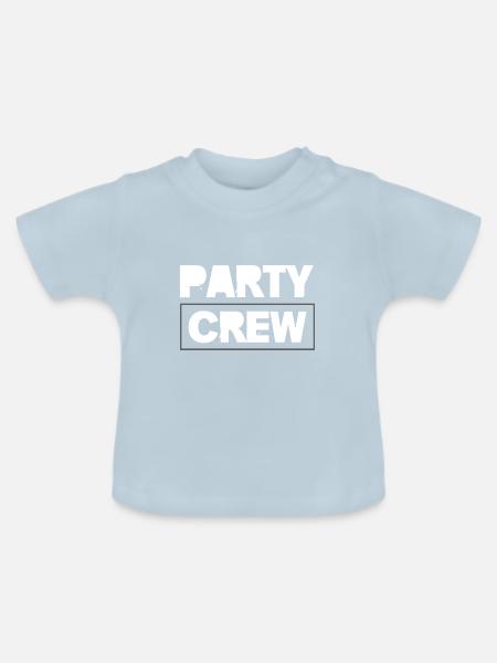 Party Crew - Baby Bio-T-Shirt mit Rundhals - Hellblau