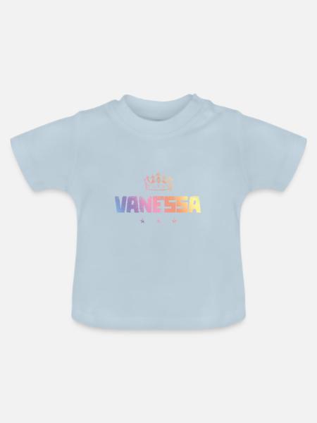 Vanessa - Baby Bio-T-Shirt mit Rundhals - Hellblau