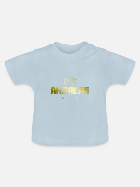 Andreas - Baby Bio-T-Shirt mit Rundhals - Hellblau