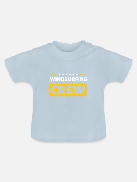 Windsurfing Crew - Baby Bio-T-Shirt mit Rundhals - Hellblau