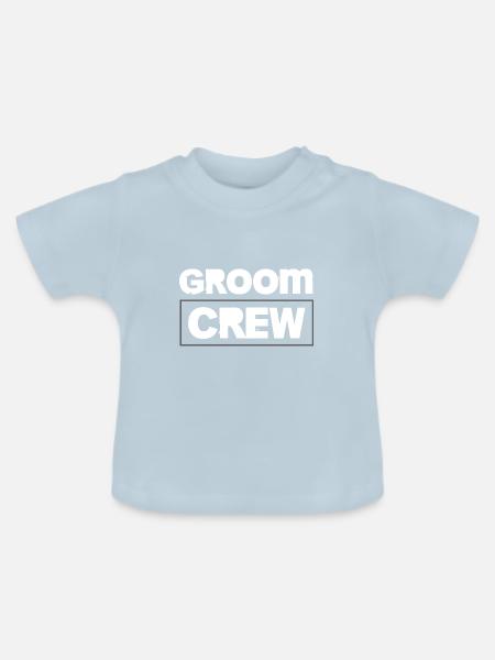 Groom Crew - Baby Bio-T-Shirt mit Rundhals - Hellblau