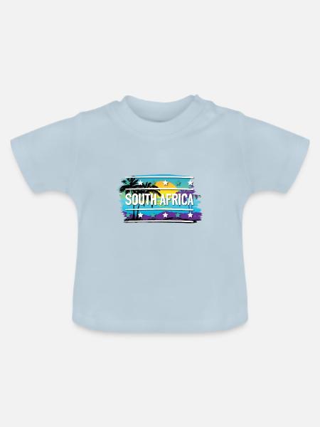 South Africa - Baby Bio-T-Shirt mit Rundhals - Hellblau