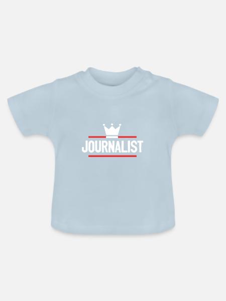 Journalist Beruf - Baby Bio-T-Shirt mit Rundhals - Hellblau