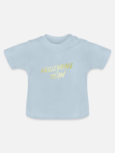 Volleyball Team - Baby Bio-T-Shirt mit Rundhals - Hellblau