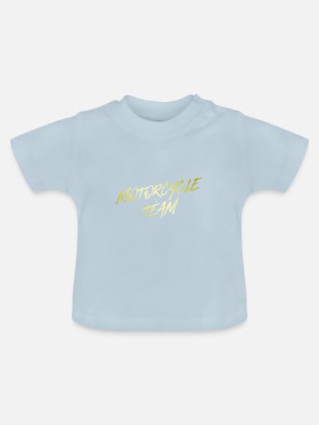 Motorcycle Team - Baby Bio-T-Shirt mit Rundhals - Hellblau