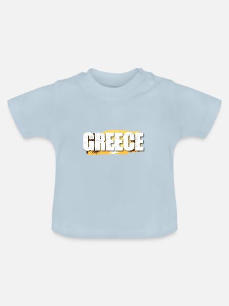 Greece - Baby Bio-T-Shirt mit Rundhals - Hellblau