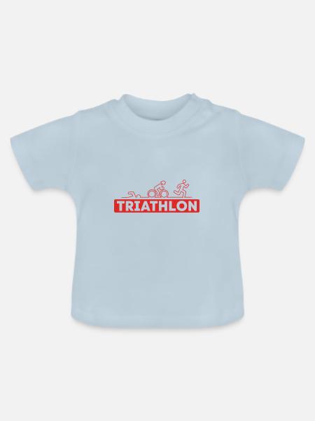 Triathlon - Baby Bio-T-Shirt mit Rundhals - Hellblau