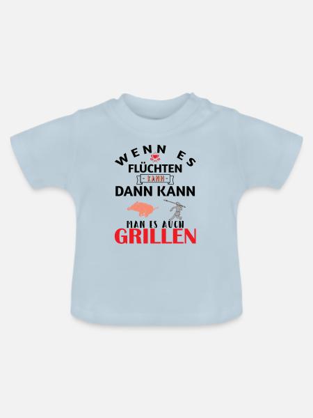 Grill - Baby Bio-T-Shirt mit Rundhals - Hellblau