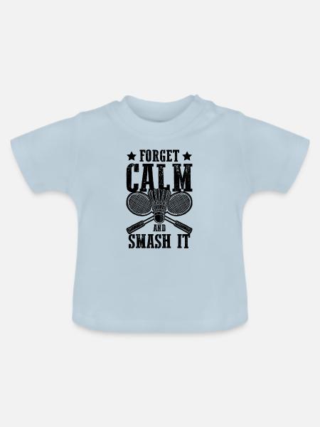 Badmintonschläger Badminton - Baby Bio-T-Shirt mit Rundhals - Hellblau
