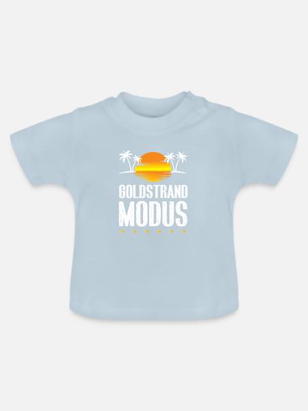 Goldstrand Modus - Baby Bio-T-Shirt mit Rundhals - Hellblau