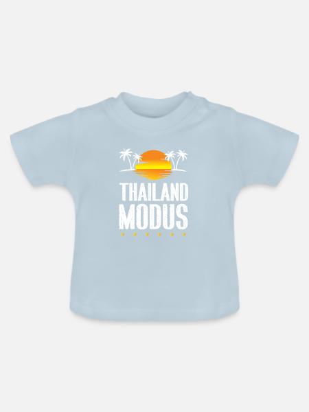Thailand Modus - Baby Bio-T-Shirt mit Rundhals - Hellblau