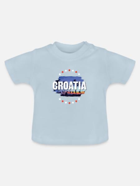Croatia - Baby Bio-T-Shirt mit Rundhals - Hellblau