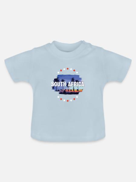 South Africa - Baby Bio-T-Shirt mit Rundhals - Hellblau