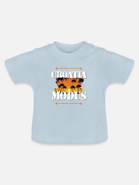 Croatia Modus - Baby Bio-T-Shirt mit Rundhals - Hellblau