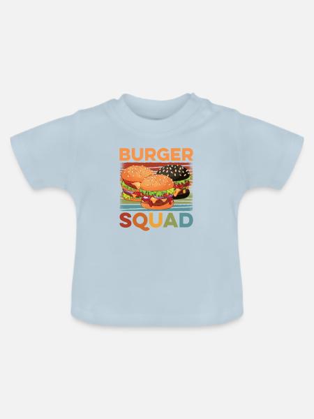 Burger-kader Für Hamburger-liebhaber - Baby Bio-T-Shirt mit Rundhals - Hellblau