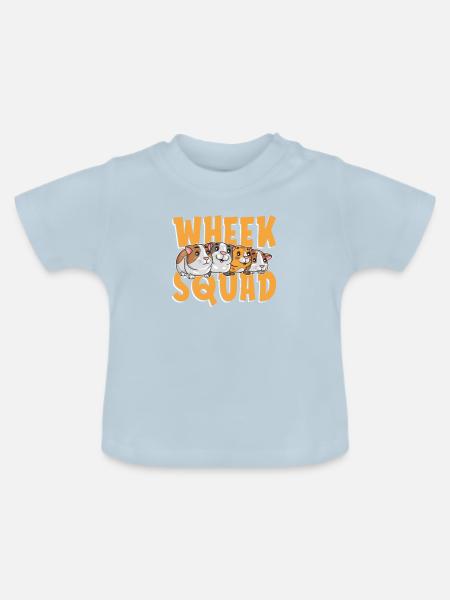 Wheek Squad Meerschweinchen Nagetierliebhaber - Baby Bio-T-Shirt mit Rundhals - Hellblau