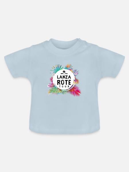 Lanzarote Tour Bunt - Baby Bio-T-Shirt mit Rundhals - Hellblau