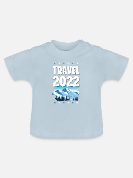 Travel 2022 - Baby Bio-T-Shirt mit Rundhals - Hellblau