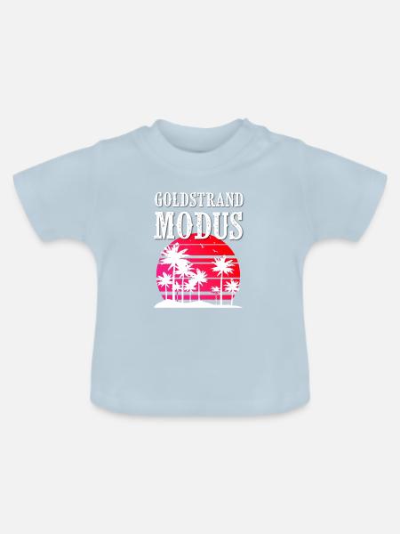 Goldstrand Modus - Baby Bio-T-Shirt mit Rundhals - Hellblau