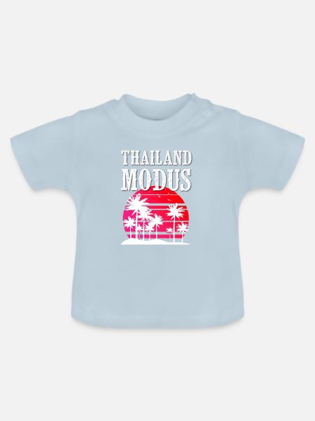 Thailand Modus - Baby Bio-T-Shirt mit Rundhals - Hellblau