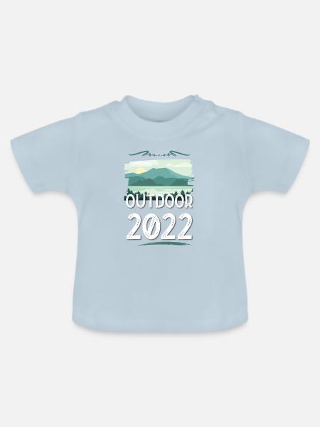 Outdoor 2022 - Baby Bio-T-Shirt mit Rundhals - Hellblau