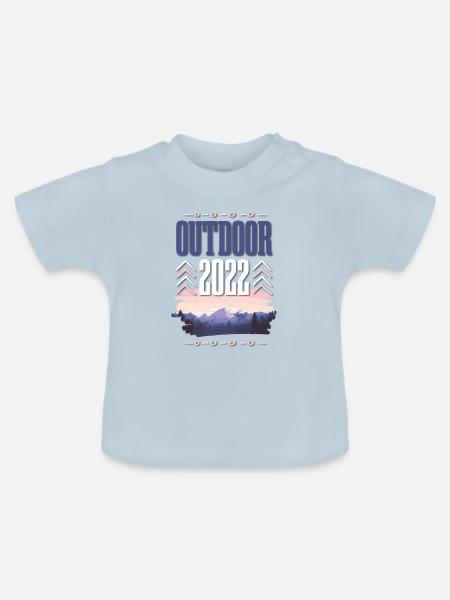 Outdoor 2022 - Baby Bio-T-Shirt mit Rundhals - Hellblau