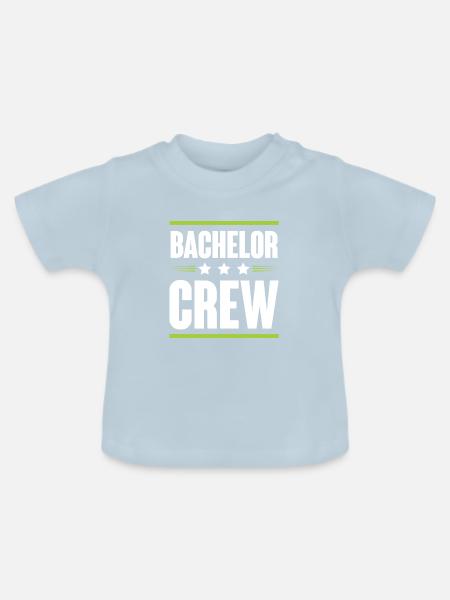 Bachelor Crew - Baby Bio-T-Shirt mit Rundhals - Hellblau
