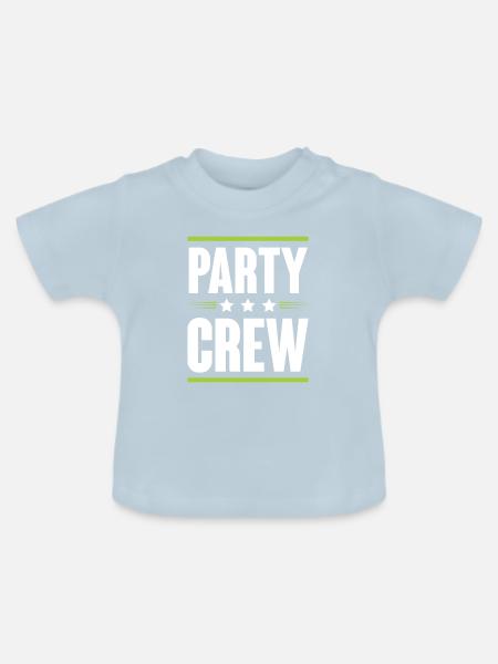 Party Crew - Baby Bio-T-Shirt mit Rundhals - Hellblau