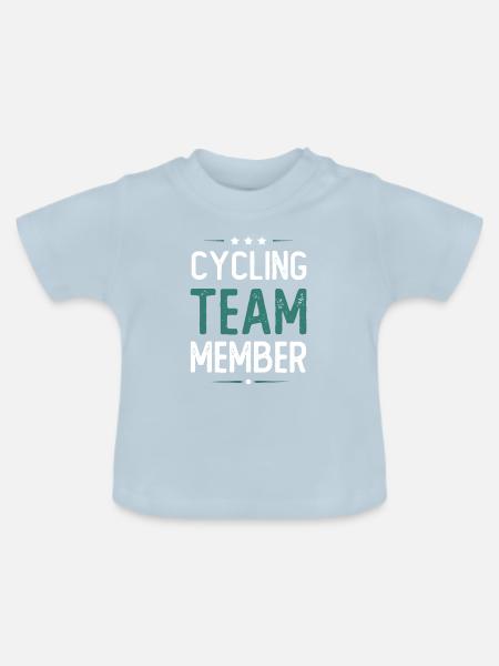 Cycling Team - Baby Bio-T-Shirt mit Rundhals - Hellblau