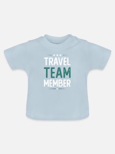 Travel Team - Baby Bio-T-Shirt mit Rundhals - Hellblau