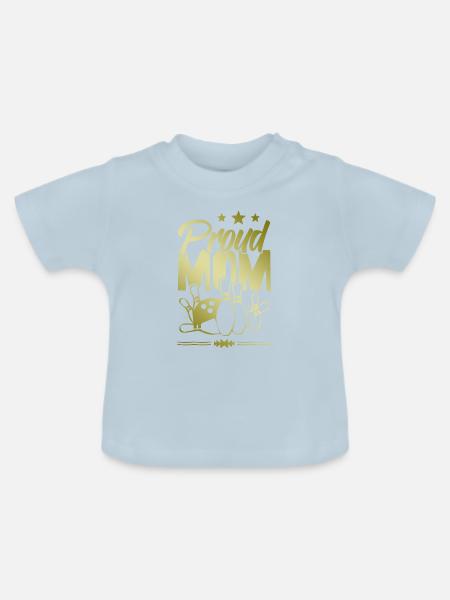 Bowling Mom - Baby Bio-T-Shirt mit Rundhals - Hellblau
