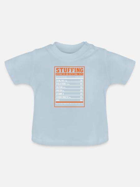 Putenfüllungerntedank-herbstsaison-kürbis - Baby Bio-T-Shirt mit Rundhals - Hellblau
