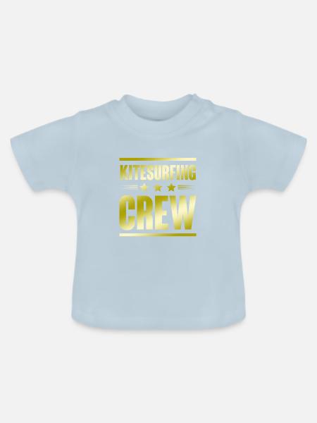Kitesurfing Crew - Baby Bio-T-Shirt mit Rundhals - Hellblau