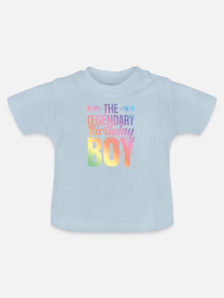 Legendary Birthday Boy - Baby Bio-T-Shirt mit Rundhals - Hellblau