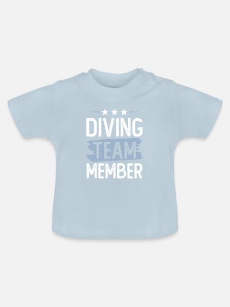 Diving Team - Baby Bio-T-Shirt mit Rundhals - Hellblau