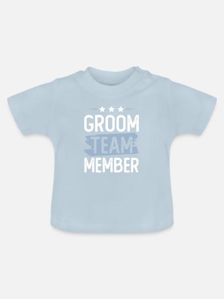 Groom Team - Baby Bio-T-Shirt mit Rundhals - Hellblau