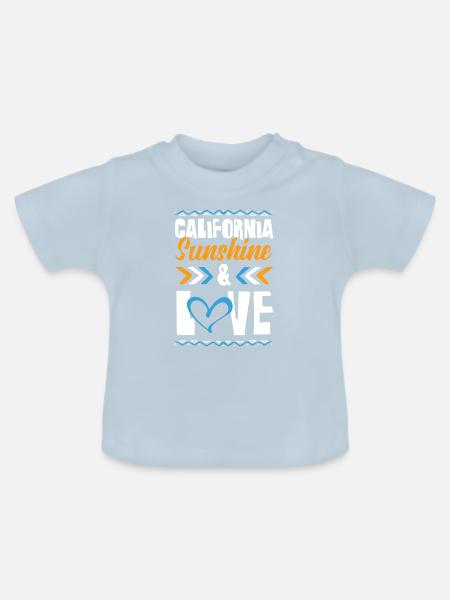 California Love - Baby Bio-T-Shirt mit Rundhals - Hellblau